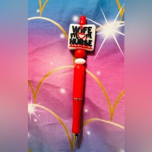 Red Nurse Themed Pen